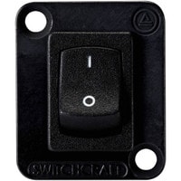 Main product image for Switchcraft EHRRSLB Curved Rocker Switch I/O DPDT Bl 060-104